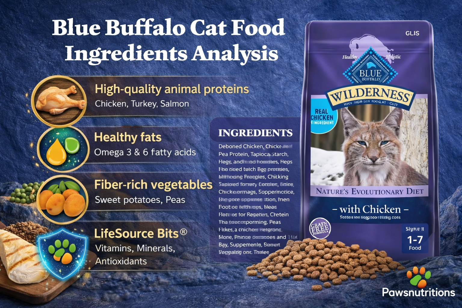 Blue Buffalo Cat Food Ingredients Analysis 