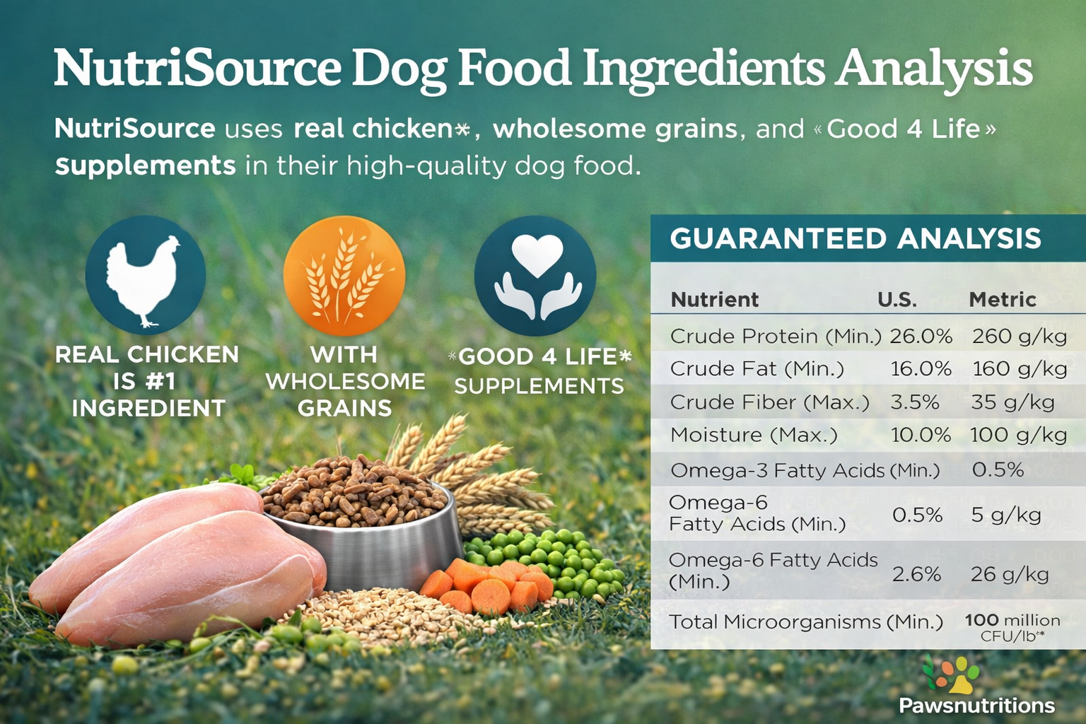 NutriSource Dog Food Ingredients Analysis