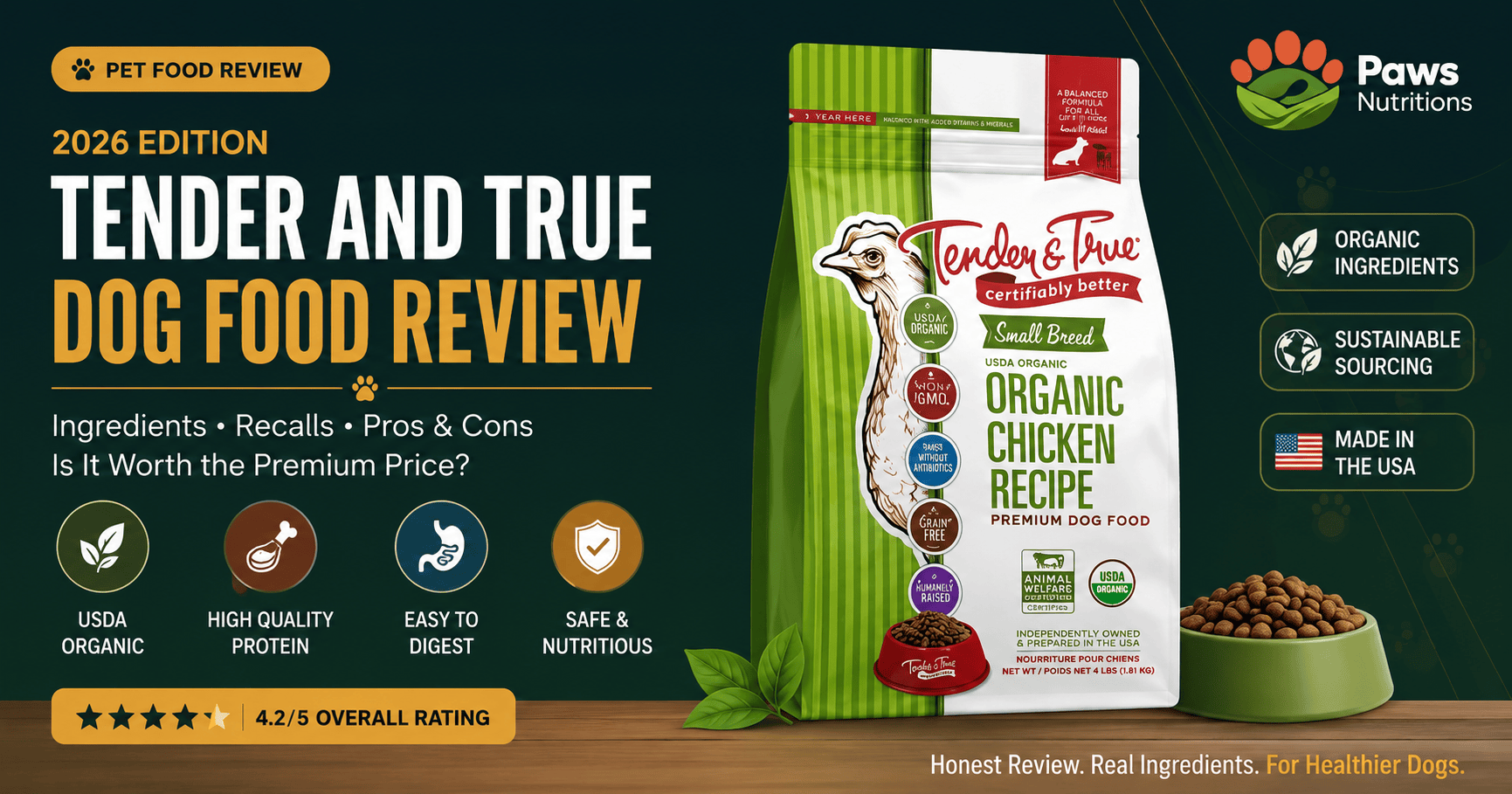 Tender and True Dog Food Review 2026 Is It Worth It