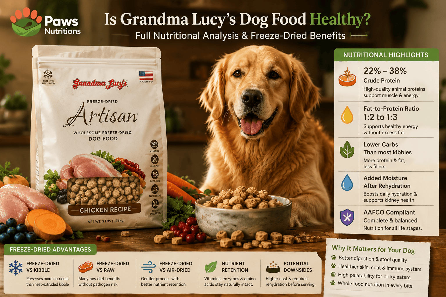 Is Grandma Lucy's Dog Food Healthy? Full Nutritional Analysis
