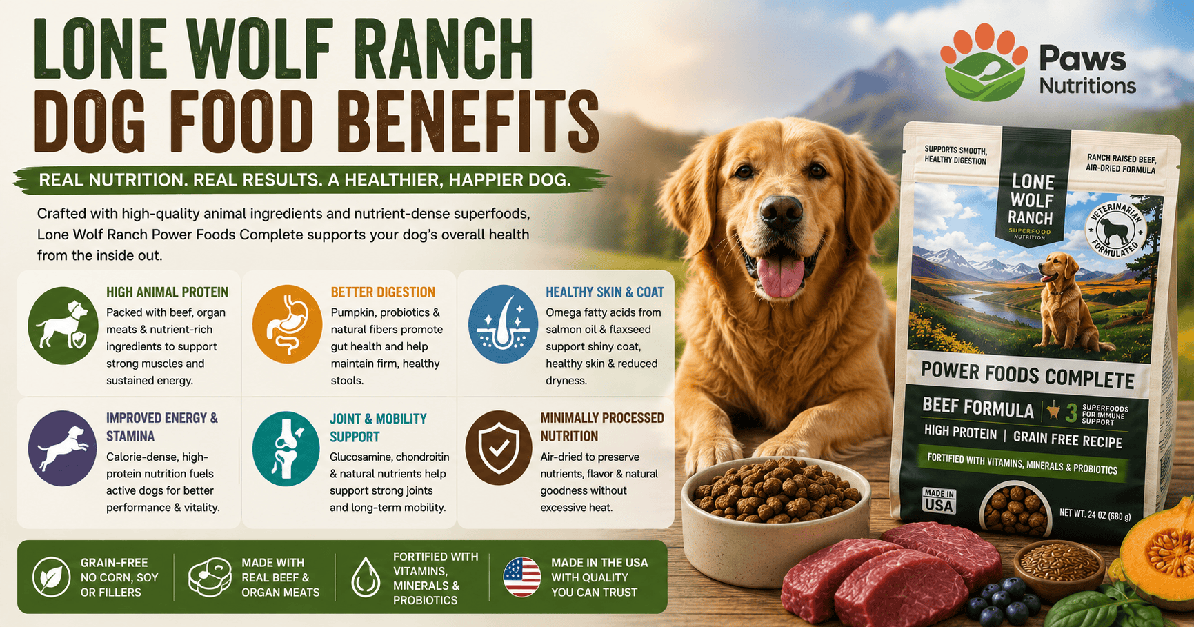 Lone Wolf Ranch Dog Food Benefits