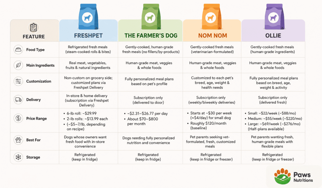 Freshpet vs Other Popular Fresh Dog Food Brands