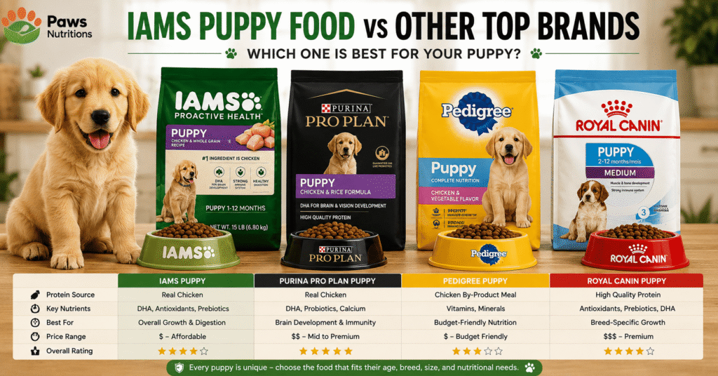 IAMS Puppy Food vs Competitors