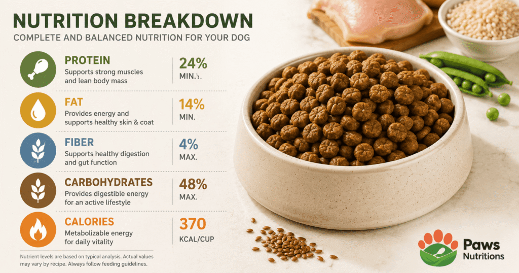 Nutritional Analysis — Dry Matter Basis Breakdown