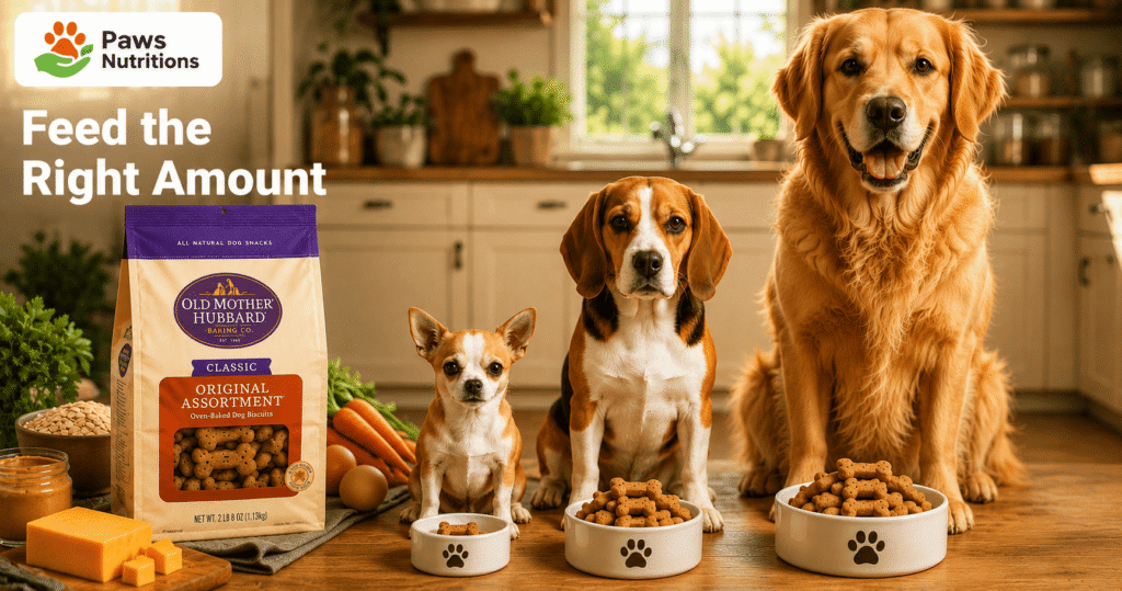 Old Mother Hubbard Feeding Guide by Dog Weight
