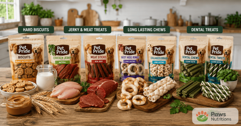 Full Pet Pride Dog Treats Product Lineup