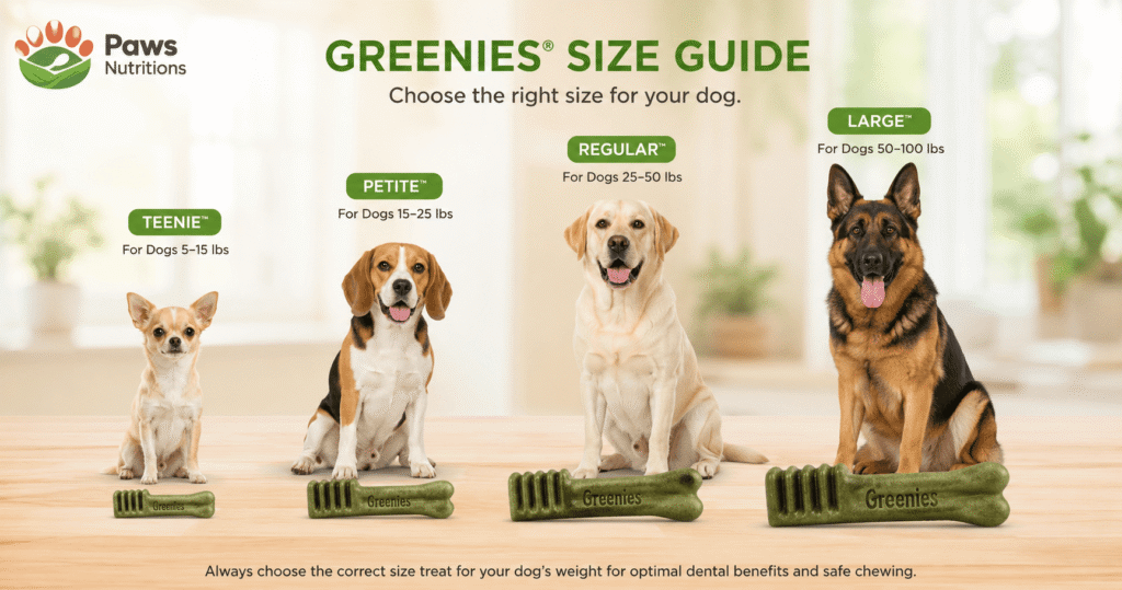 Greenies Feeding & Size Guide