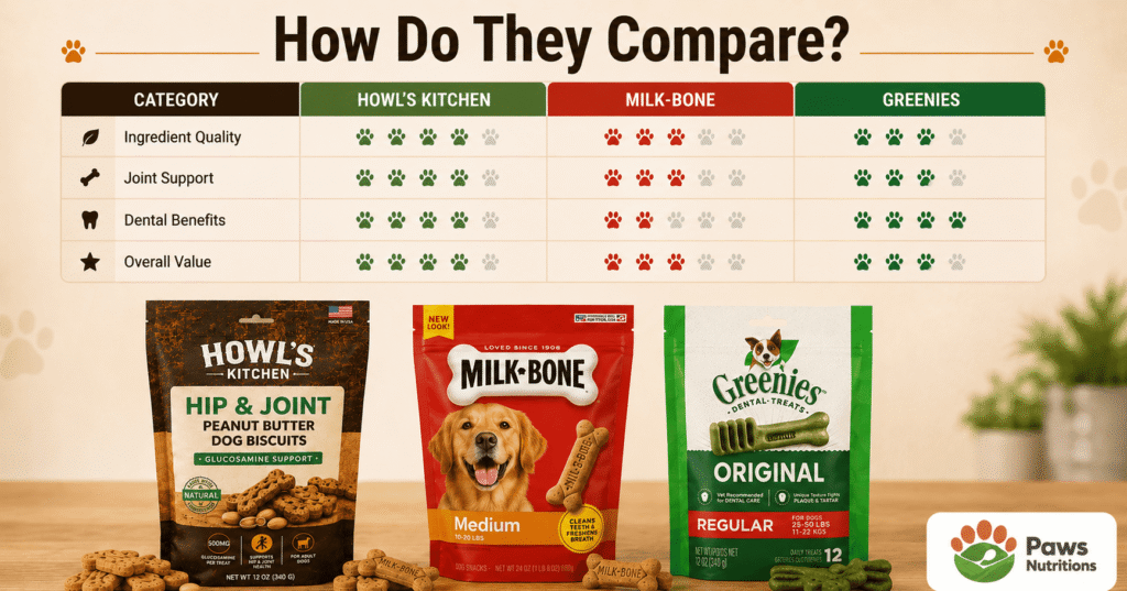 Howl's Kitchen vs Competitor Brands