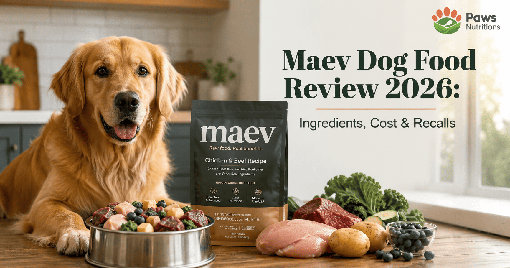 Maev Dog Food Review 2026: Ingredients, Cost & Recalls